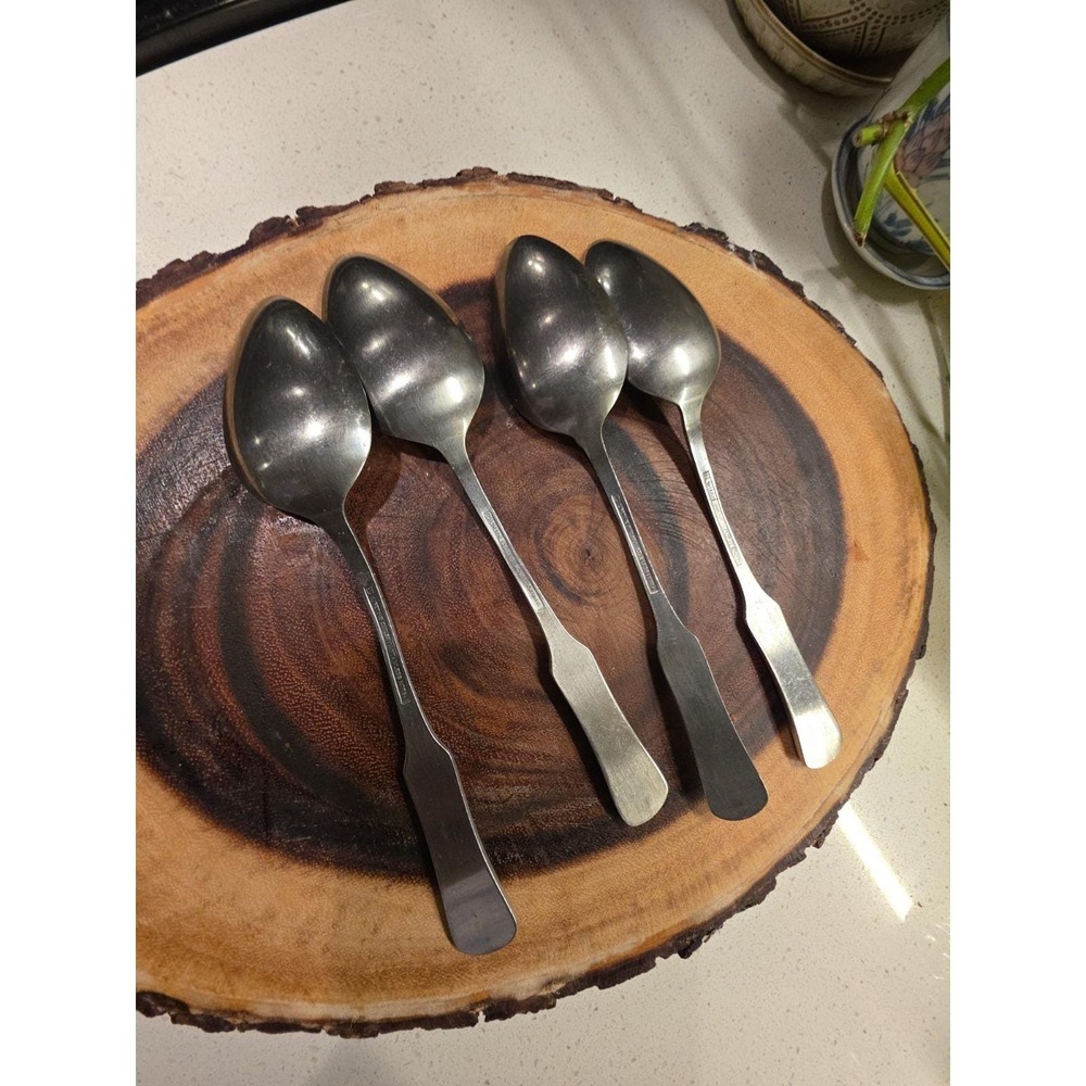 Lot Of 4 Lifetime Cutlery LCU 64 Table Spoons Stainless Vintage - Picture 10 of 14